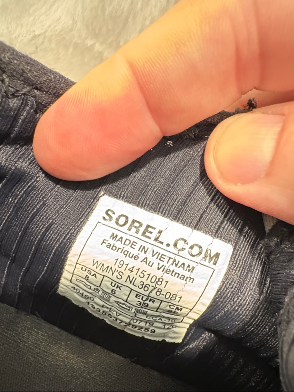 Sorel Casual Slip-On Sneakers in Gray and Black with Orange Heel Tab - Picture 5 of 5